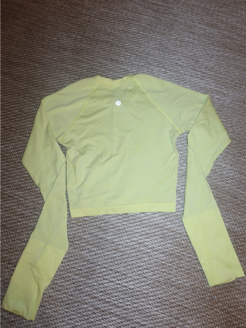lululemon athletica Women's Long Sleeve Crop Top in Yellow Swiftly Tech